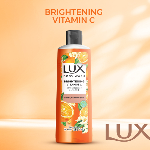 Lux Body Wash Brightening Vitamin C 285ml (Free Loofah)